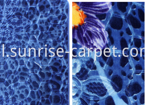 embossing with flower design carpet